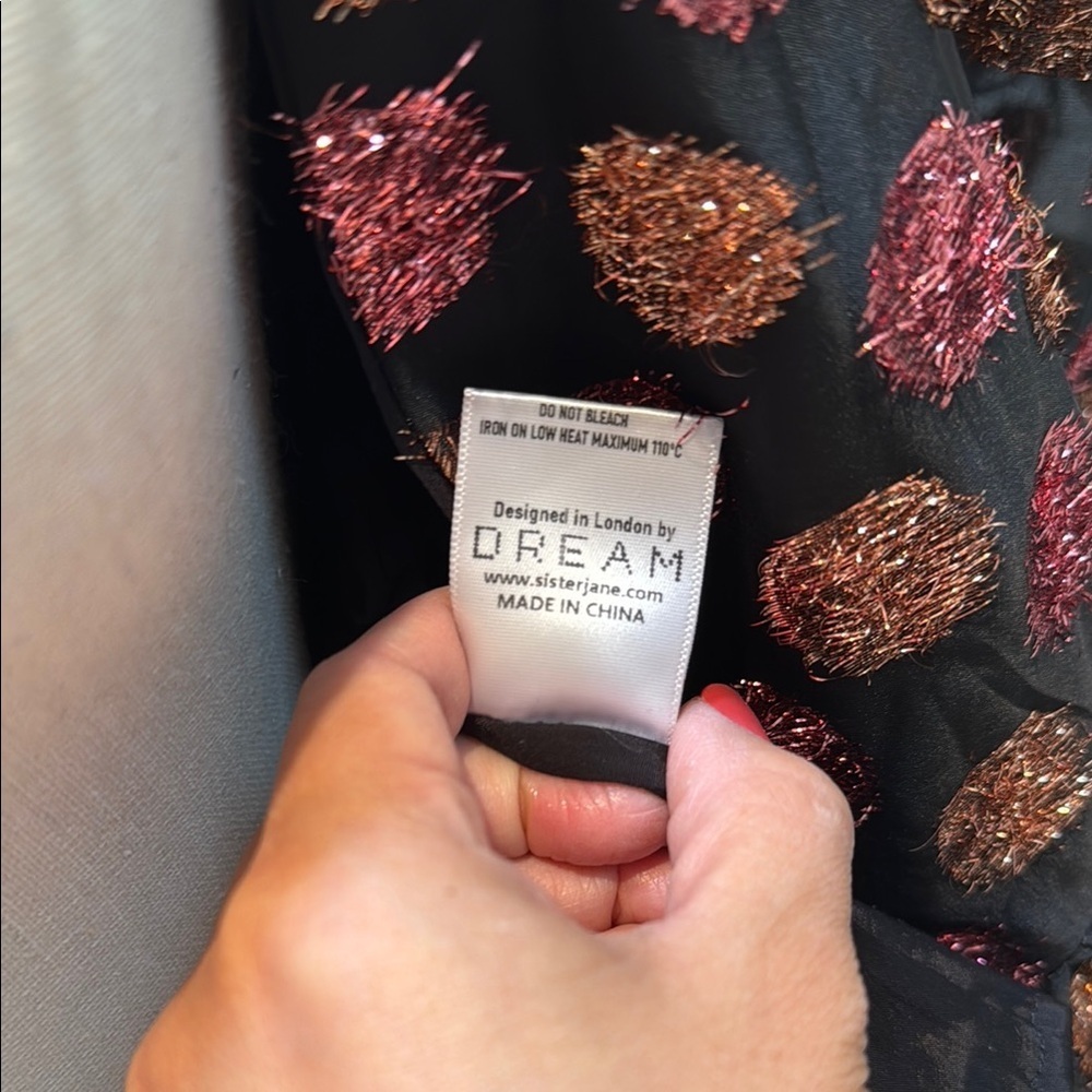 Sister Jane Pink Puff Sleeve Wrap Blouse - Picture 5 of 7